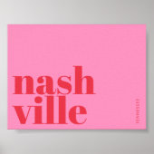 Nashville Tennessee typography  Poster (Vorne)
