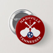 Nashville, Tennessee USA Button (Vorne & Hinten)