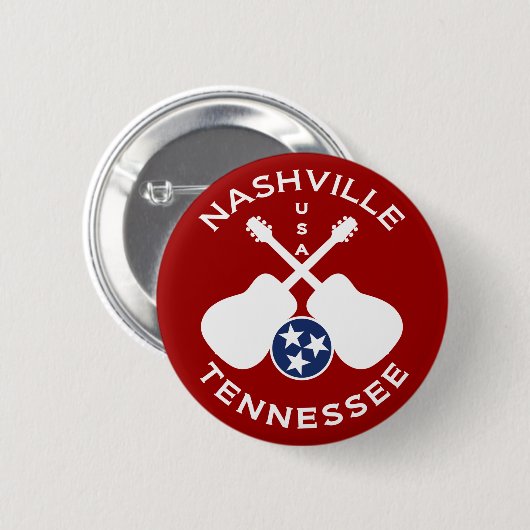 Nashville, Tennessee USA Button (Vorne & Hinten)