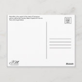 Nashville, Tennessee, USA Postkarte (Rückseite)