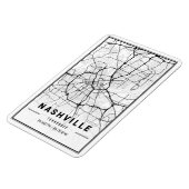 Nashville Tennessee USA Travel City Map Magnet (Linke Seite)