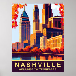 Nashville, Tennessee, USA, Travel Poster