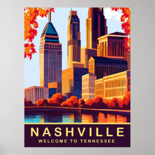Nashville, Tennessee, USA, Travel Poster