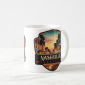 Nashville, Tennessee | VINTAG Kaffeetasse (VorderseiteRechts)