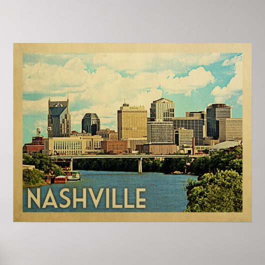 Nashville Tennessee Vintage Reise Poster (Vorne)