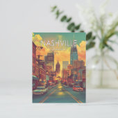 Nashville Tennessee Vintage Reise Postkarte (Stehend Vorderseite)