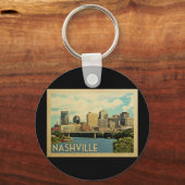 Nashville Tennessee Vintage Reise Schlüsselanhänger (Vorderseite)