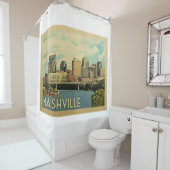 Nashville Tennessee Vintage Travel Duschvorhang (Beispiel)