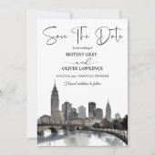 Nashville Tennessee Watercolor Skyline Save The Date (Vorderseite)
