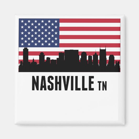 Nashville TN American Flag Magnet (Vorne)