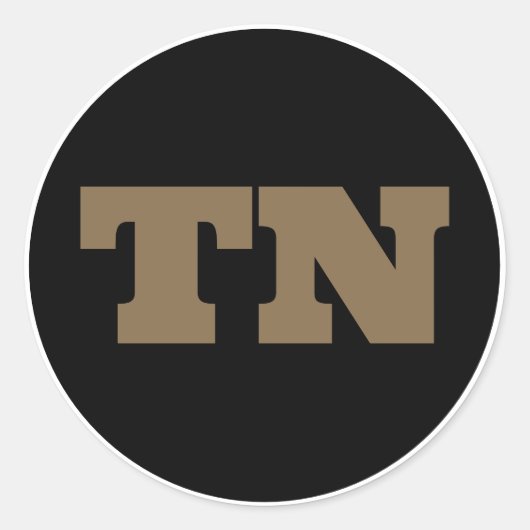 Nashville (TN) - Black x Gold x White Runder Aufkleber (Vorderseite)