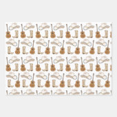 Nashville TN Country Music Guitar Cowgirl Cowboy Geschenkpapier Set (Vorderseite 2)