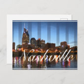Nashville, TN Downtown Night Scene Postkarte (Vorne/Hinten)