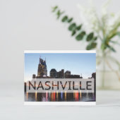 Nashville, TN Downtown w/River Postkarte (Stehend Vorderseite)