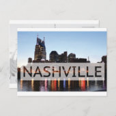 Nashville, TN Downtown w/River Postkarte (Vorne/Hinten)
