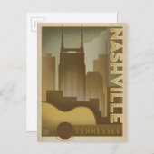 Nashville, TN - Gitarre Skyline Postkarte (Vorne/Hinten)