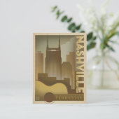 Nashville, TN - Gitarre Skyline Postkarte (Stehend Vorderseite)