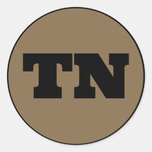 Nashville (TN) - Gold x Black Runder Aufkleber