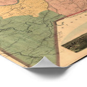 Nashville TN Historic Map Poster (Ecke)