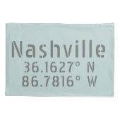 Nashville TN Latitude Longitude Kissenbezug (Rückseite)