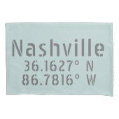 Nashville TN Latitude Longitude Kissenbezug (Vorderseite)