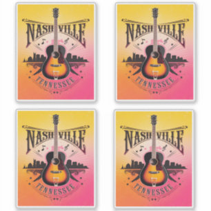 Nashville, TN - Music City USA Aufkleber