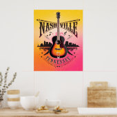 Nashville, TN - Music City USA Poster (Küche)