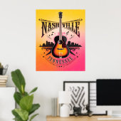 Nashville, TN - Music City USA Poster (Heimbüro)