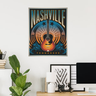 Nashville, TN - Music City USA Poster
