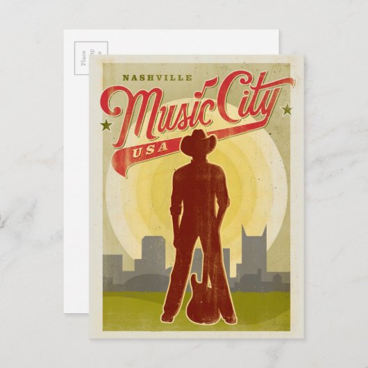 Nashville, TN - Music City USA Postkarte (Vorne/Hinten)
