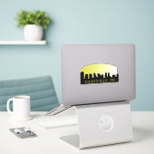 Nashville, TN Skyline Aufkleber (Laptop auf Schreibtisch)
