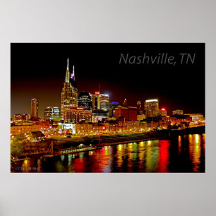 Nashville, TN-Skyline-Plakat Poster