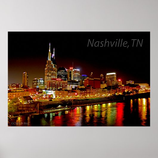 Nashville, TN Skyline Poster (Vorne)