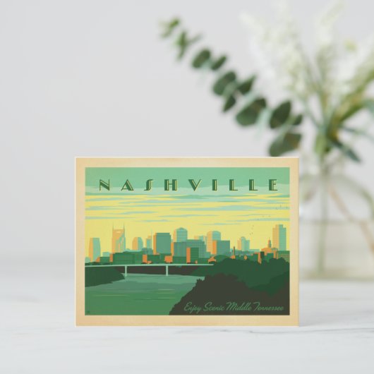 Nashville, TN - Skyline Postkarte (Stehend Vorderseite)
