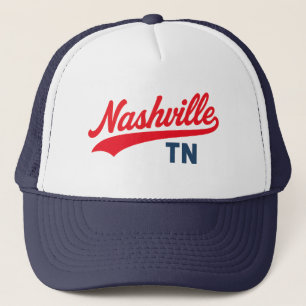 Nashville TN Swoosh Script Design - Retro Truckerkappe