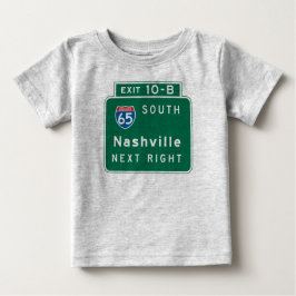 Nashville, TN-Verkehrsschild Baby T-shirt