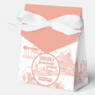 Nashville Toile Junggesellinnenabschied Korallenro Geschenkschachtel