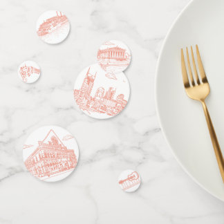 Nashville Toile Korallenrosa Konfetti