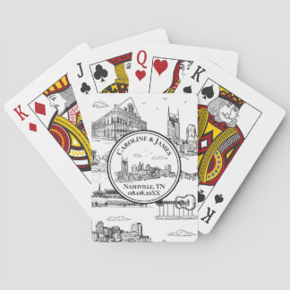 Nashville Toile Schwarz und Weiß Spielkarten