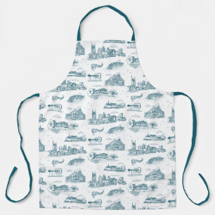 Nashville Toile Twilight auf Weiß Schürze