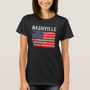 Nashville USA - Amerikanische Flagge - Vintage T-Shirt