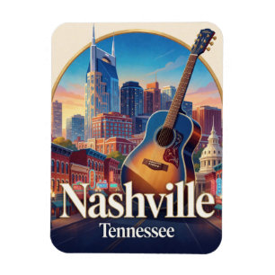 Nashville USA Music City Reise Magnet