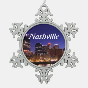 Nashville-Verzierung Schneeflocken Zinn-Ornament