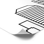 Nashville Wedding | 10 Tabelle Sitzplan Poster (Ecke)