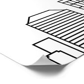 Nashville Wedding | 12 Table Seating Chart Poster (Ecke)