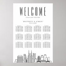 Nashville Wedding | 12 Table Seating Chart 