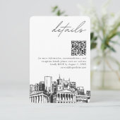 Nashville Wedding Details QR Code Small Begleitkarte (Stehend Vorderseite)