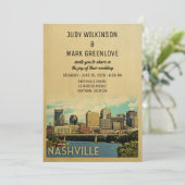 Nashville Wedding Einladung Tennessee (Stehend Vorderseite)