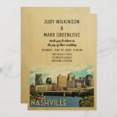 Nashville Wedding Einladung Tennessee (Vorne/Hinten)