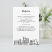 Nashville Wedding | Gästedaten Einladung (Stehend Vorderseite)